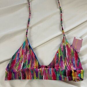 Colorful Strappy Bikini Top